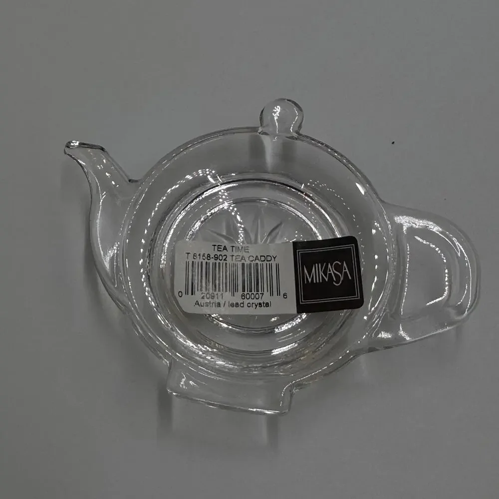 Mikasa Tea Time Tea Bag Caddy Teabag Holder Austrian Lead Crystal